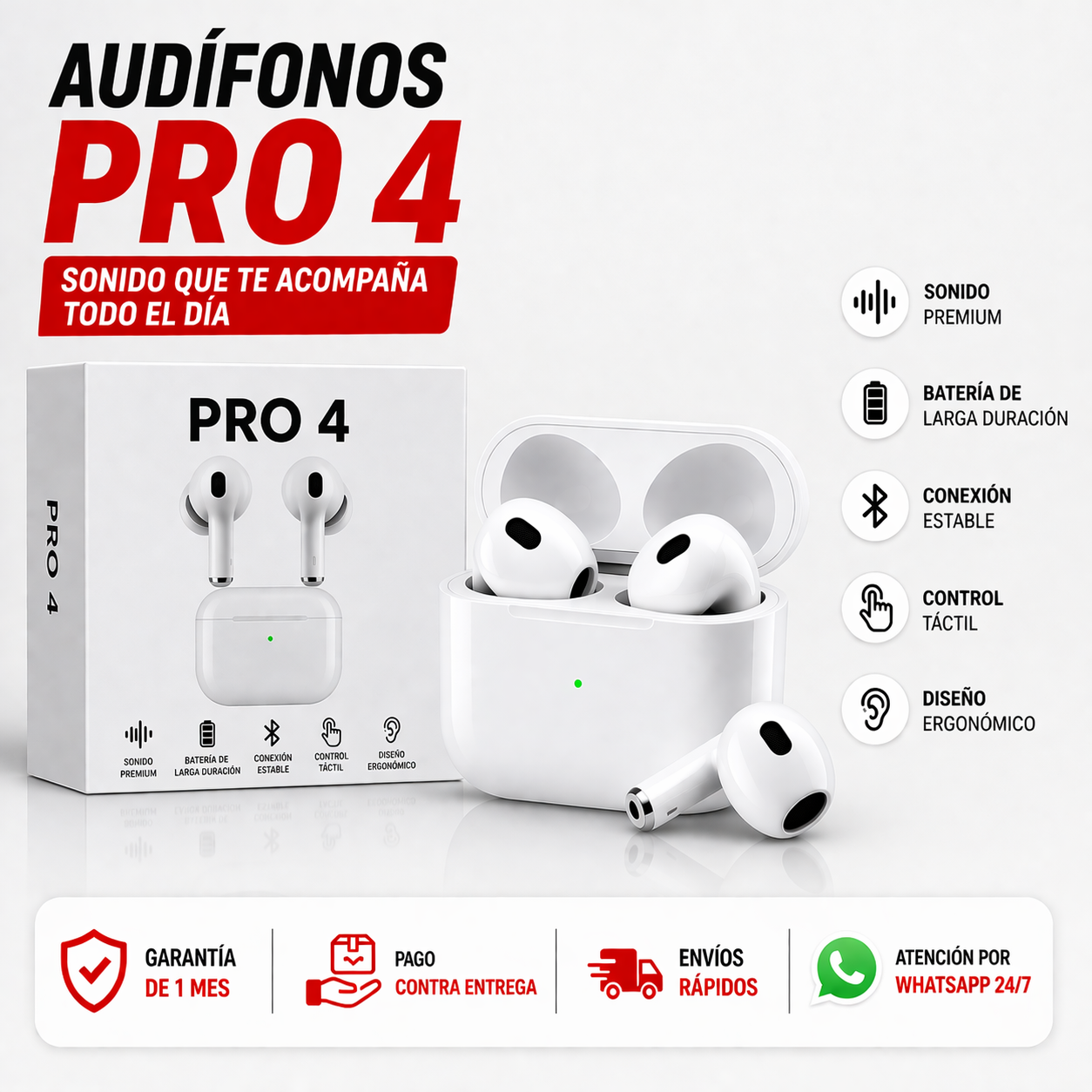 AUDIFONOS INALAMBRICOS PRO 4